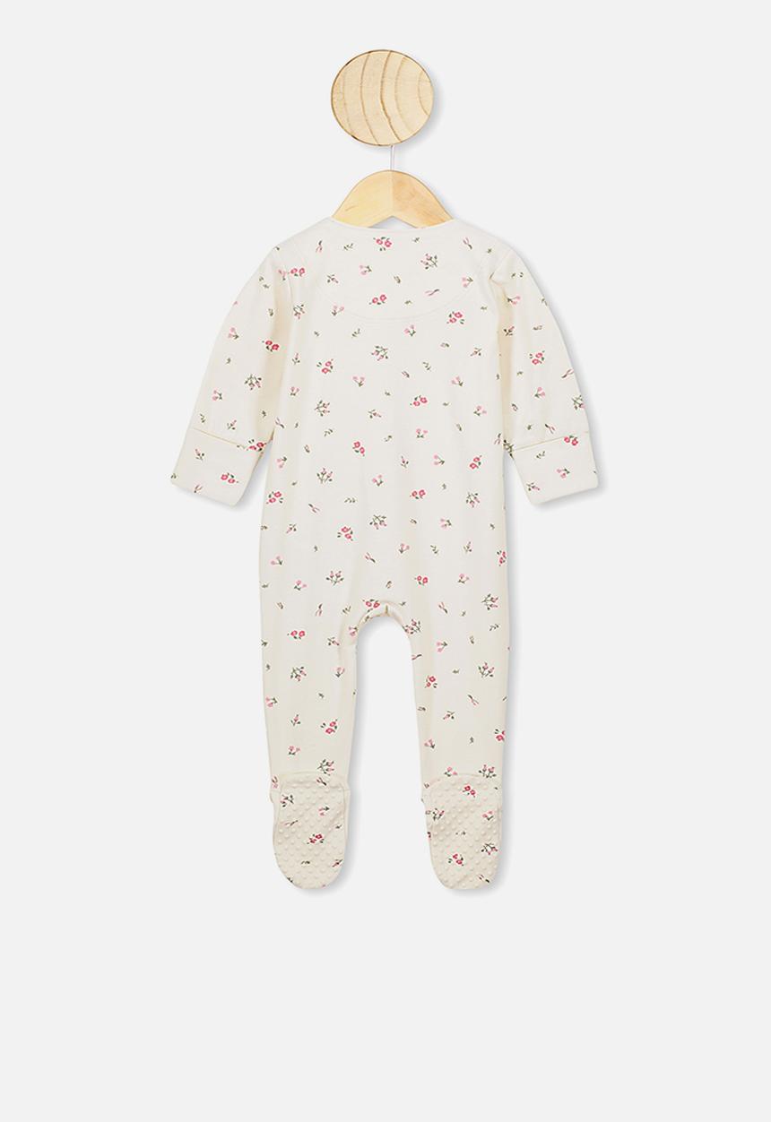 Cotton On - The long sleeve zip romper - cream 