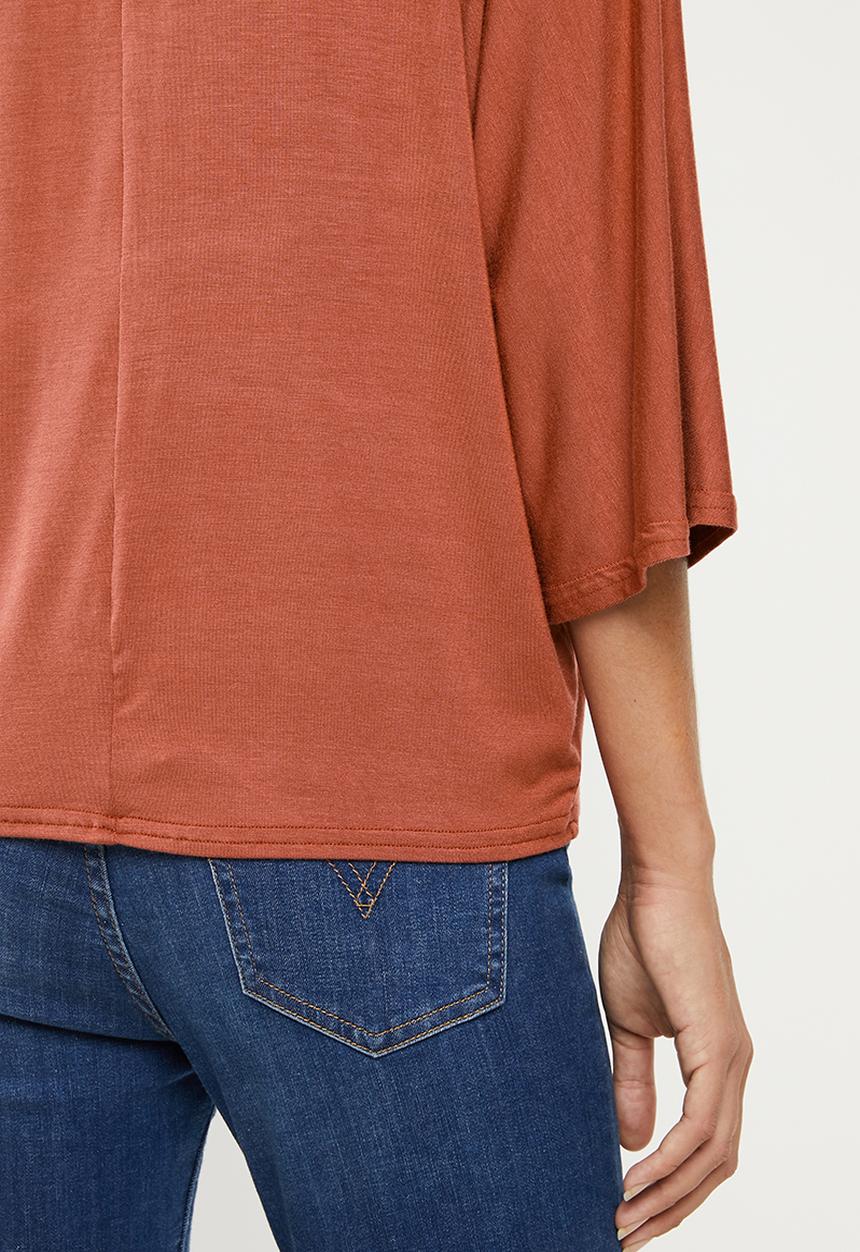 edit - Wide sleeve tee - rust