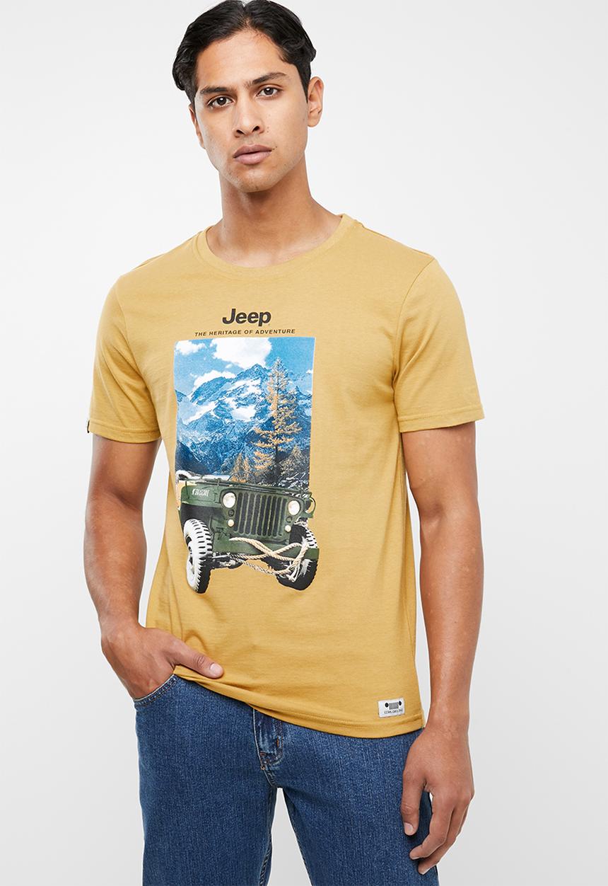 JEEP - Motor short sleeve tee - ochre