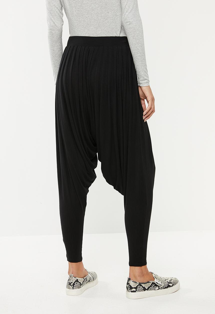 edit - Knit harem pants - black