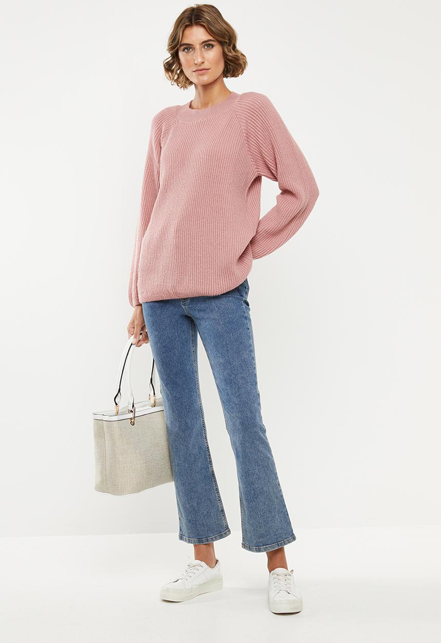 edit - Raglan rib jumper - pink