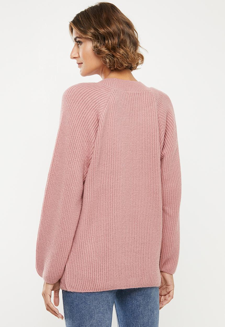 edit - Raglan rib jumper - pink
