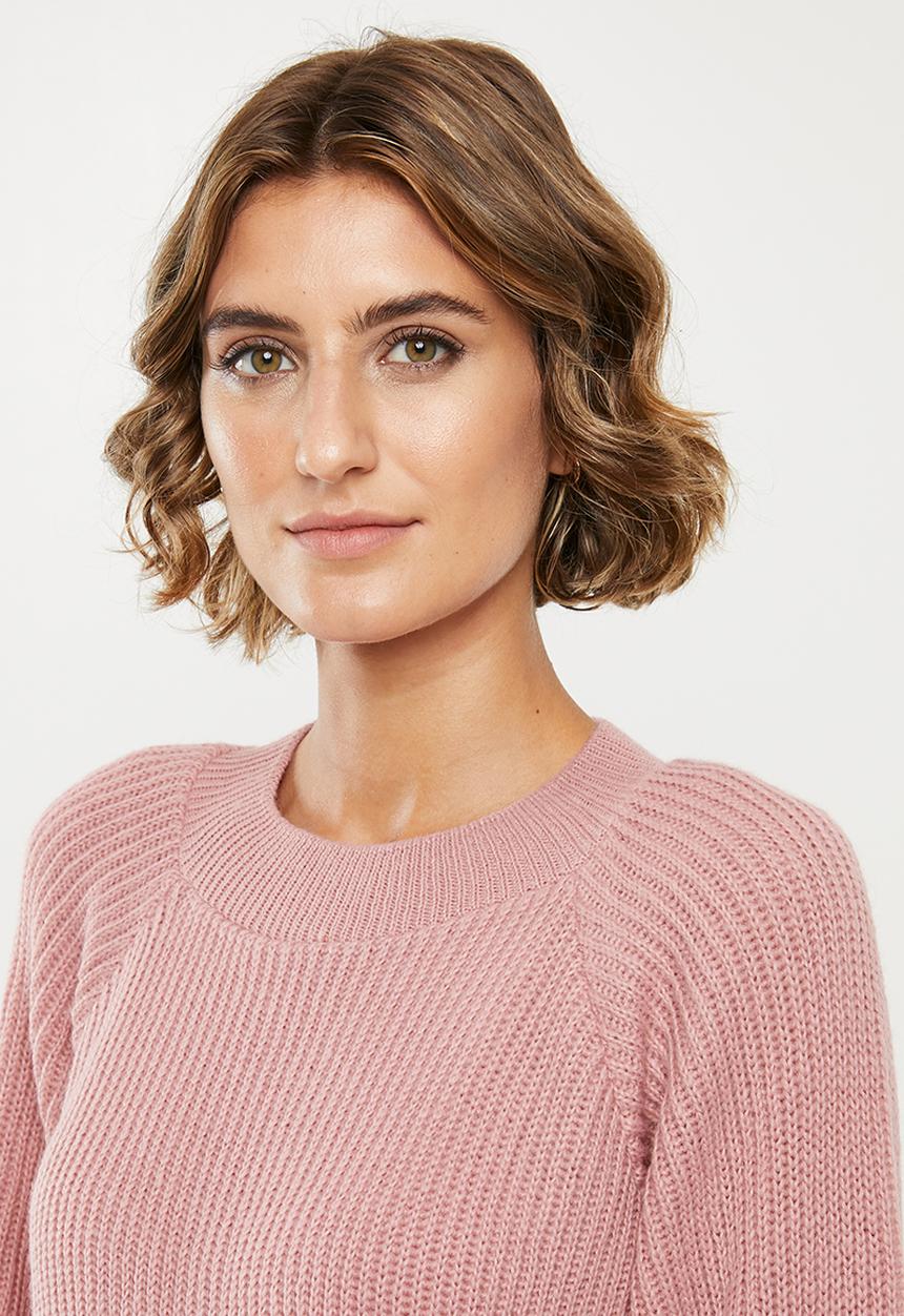 edit - Raglan rib jumper - pink