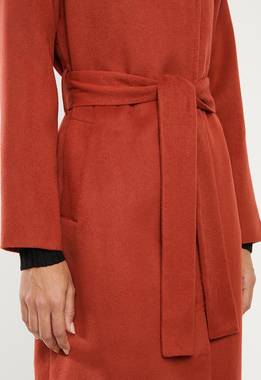 edit - Funnel neck coat - rust