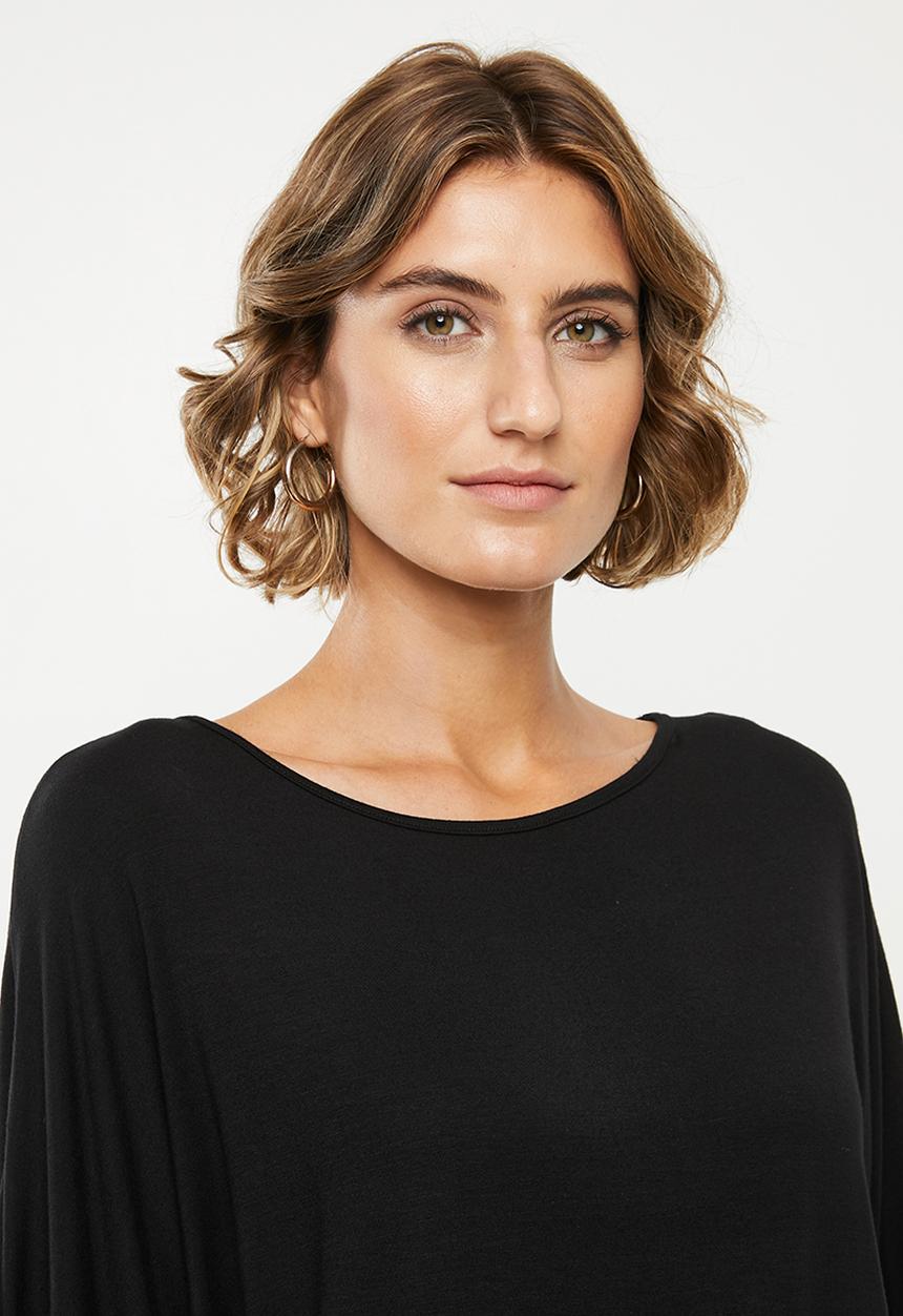 edit - Wide sleeve tee - black