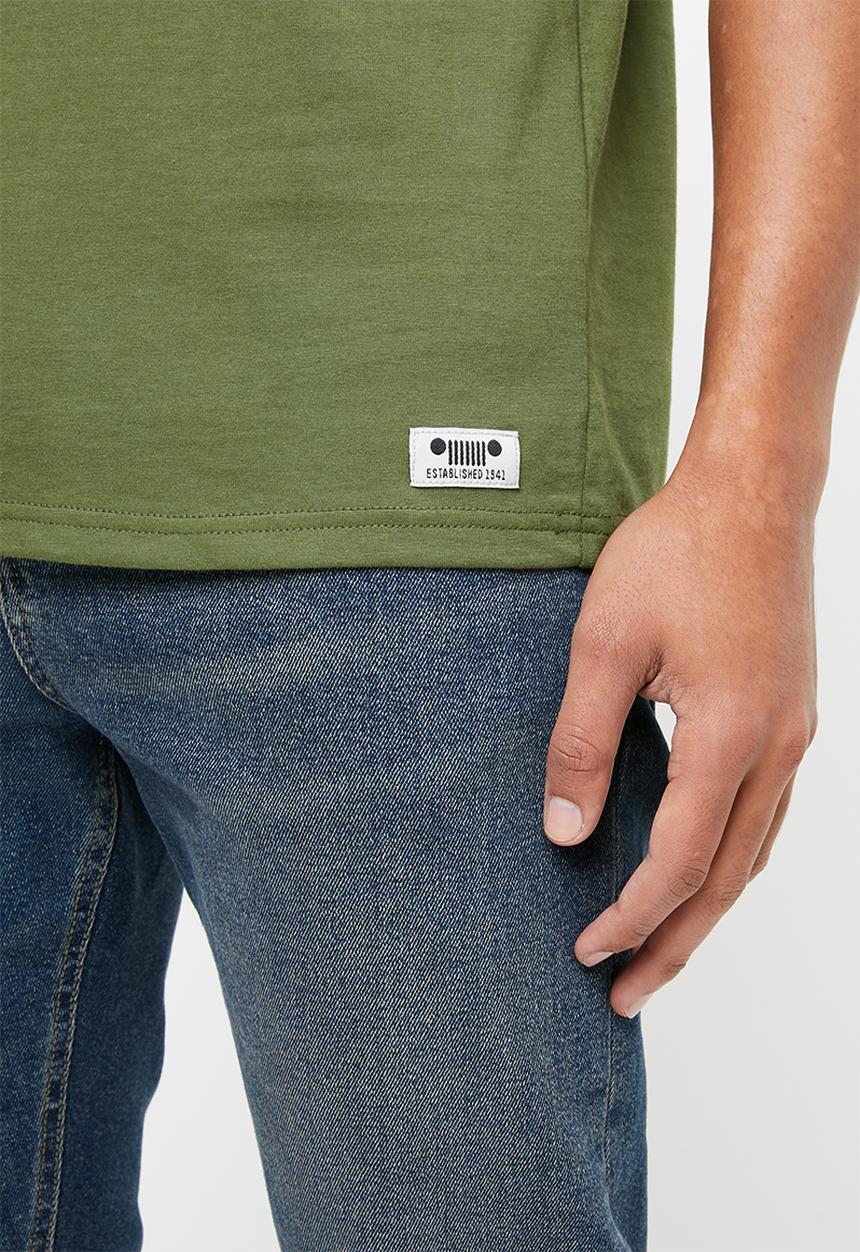 JEEP - Large logo short sleeve tee - fatigue