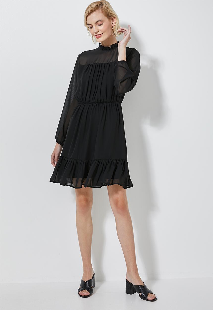 Superbalist - Waisted pie crust dress - black