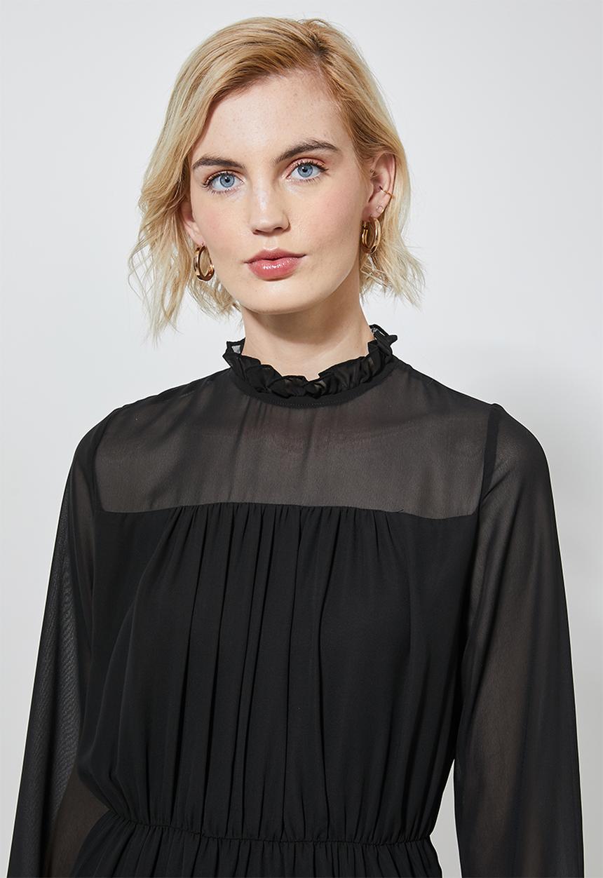 Superbalist - Waisted pie crust dress - black