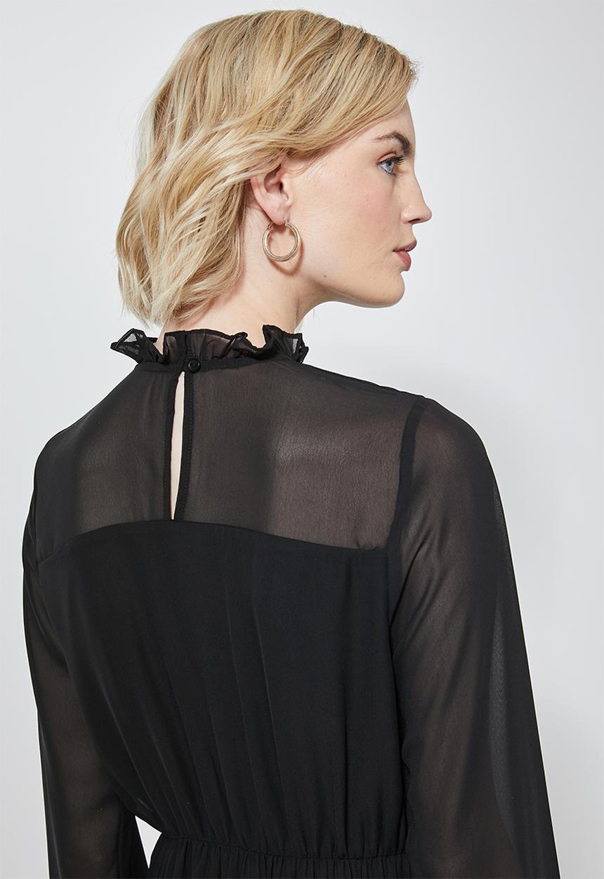Superbalist - Waisted pie crust dress - black