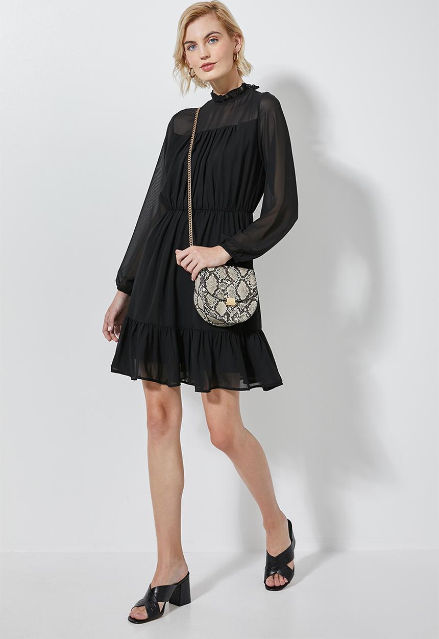 Superbalist - Waisted pie crust dress - black