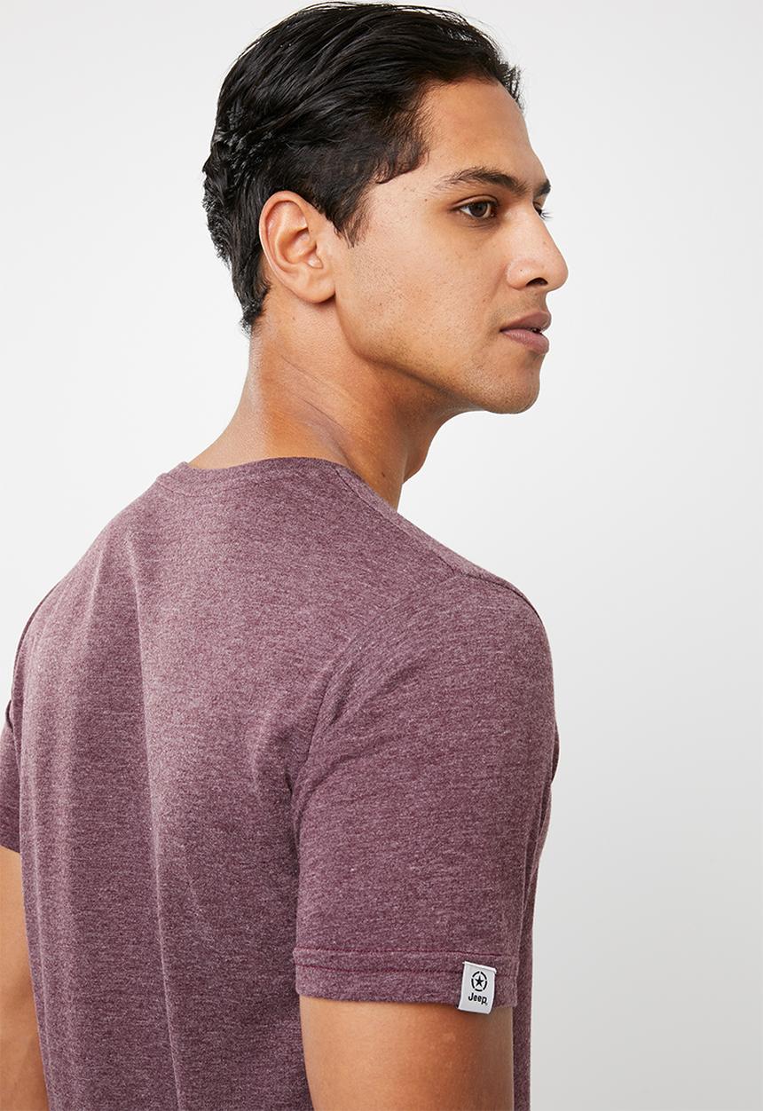 JEEP - Photo short sleeve tee - fig melange
