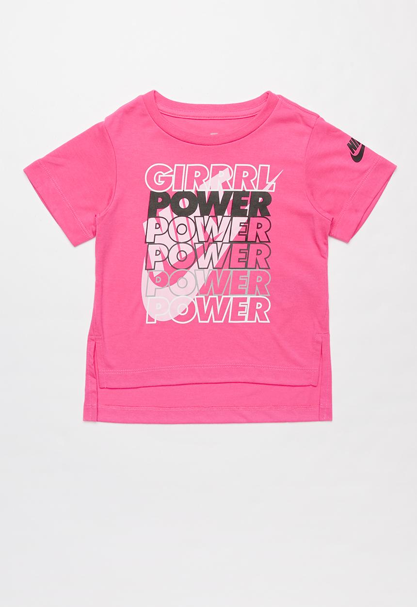 Nike - Nike girl power short sleeve scoop tee - pink 