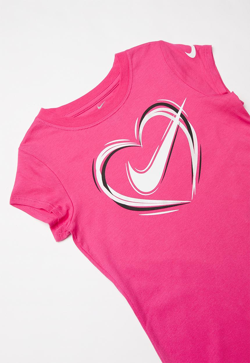 Nike - Nike stroke heart short sleeve scoop tee - pink 