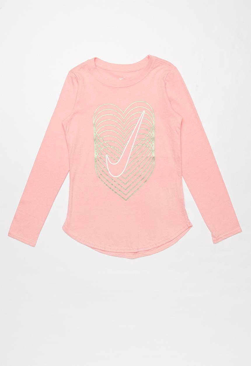 Nike - Nike reverb heart graphic long sleeve - peach 