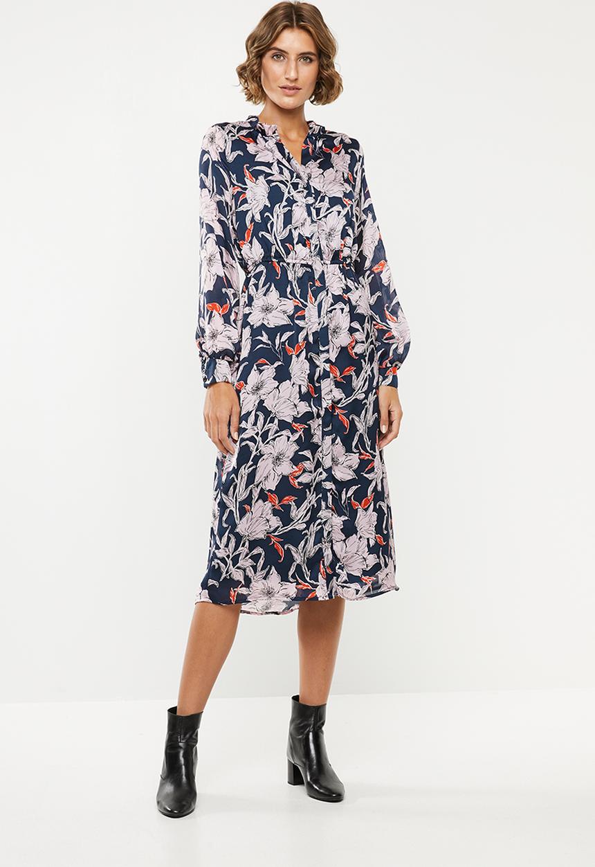 Jacqueline de Yong - Yeremaiah long sleeve dress - multi