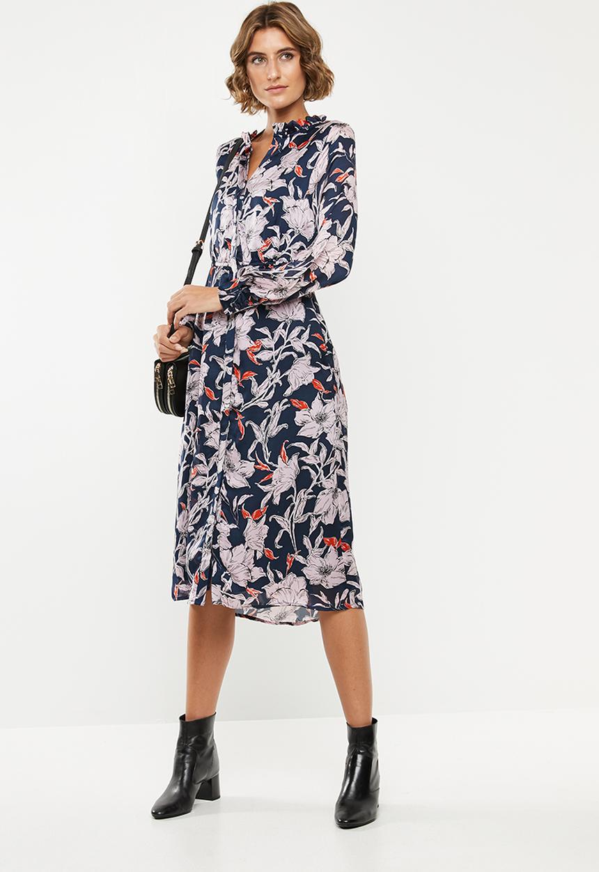 Jacqueline de Yong - Yeremaiah long sleeve dress - multi