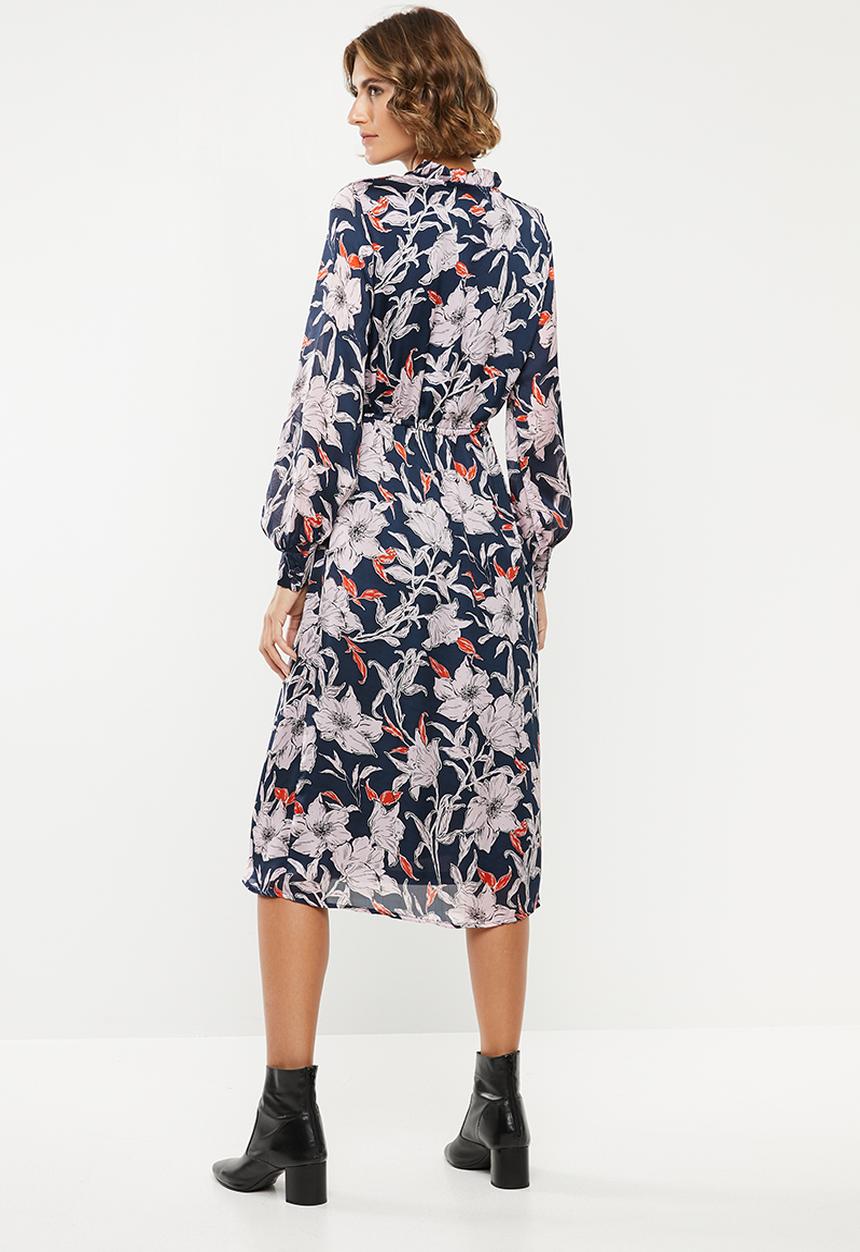Jacqueline de Yong - Yeremaiah long sleeve dress - multi