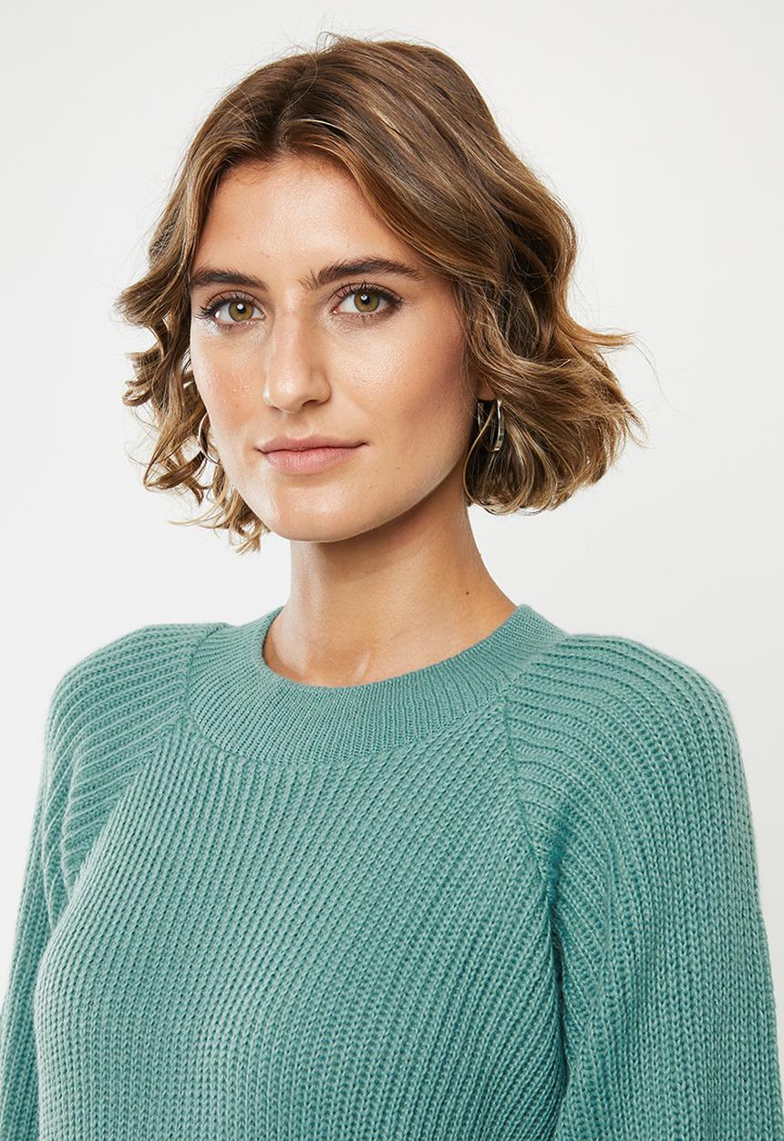 edit - Raglan rib jumper - green