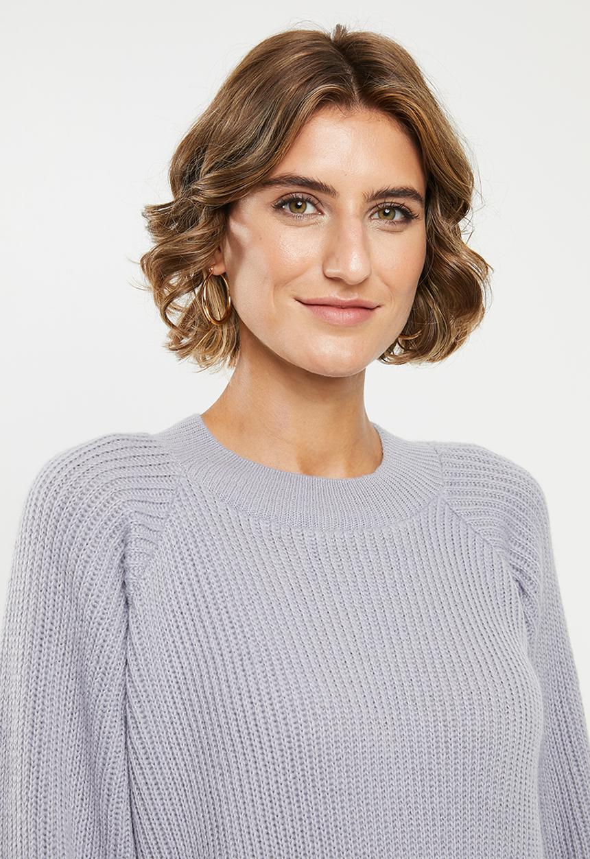 edit - Raglan rib jumper - grey