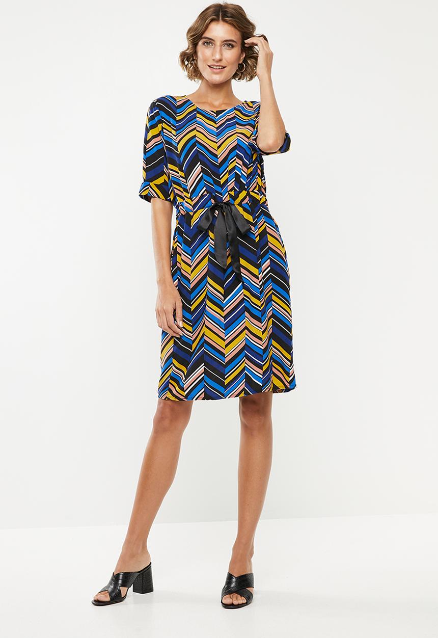 Jacqueline de Yong - Alexa belted dress - multi