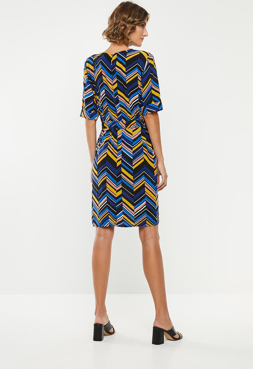 Jacqueline de Yong - Alexa belted dress - multi