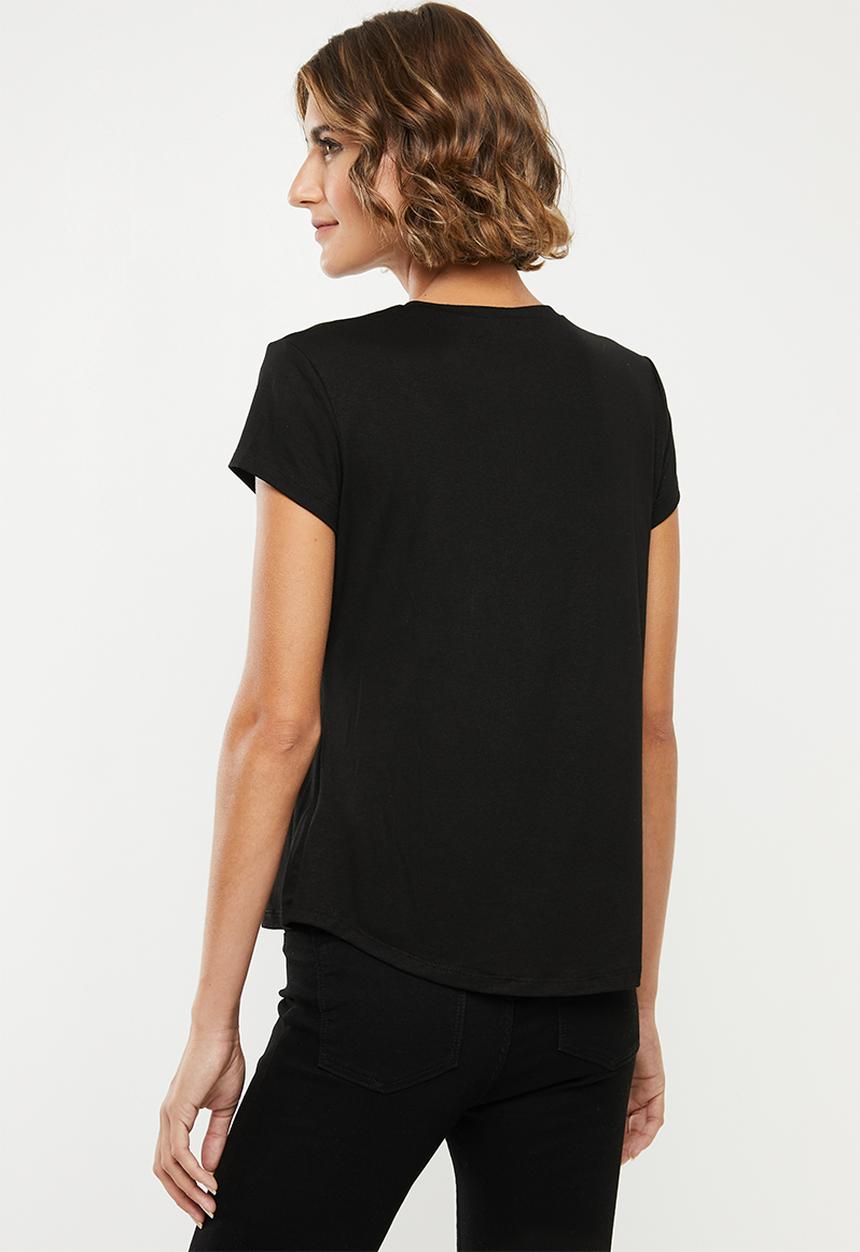 edit - 2pack basic scoop neck tee - white & black