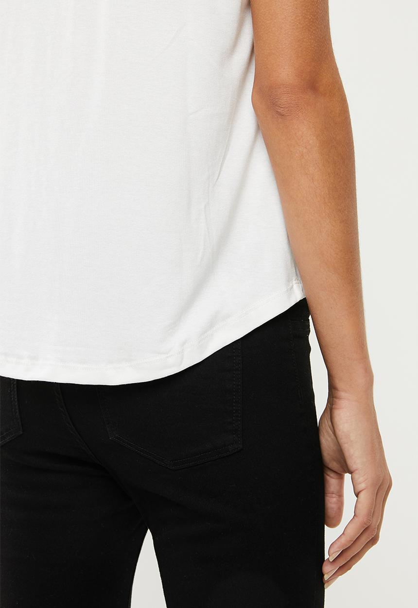 edit - 2pack basic scoop neck tee - white & black