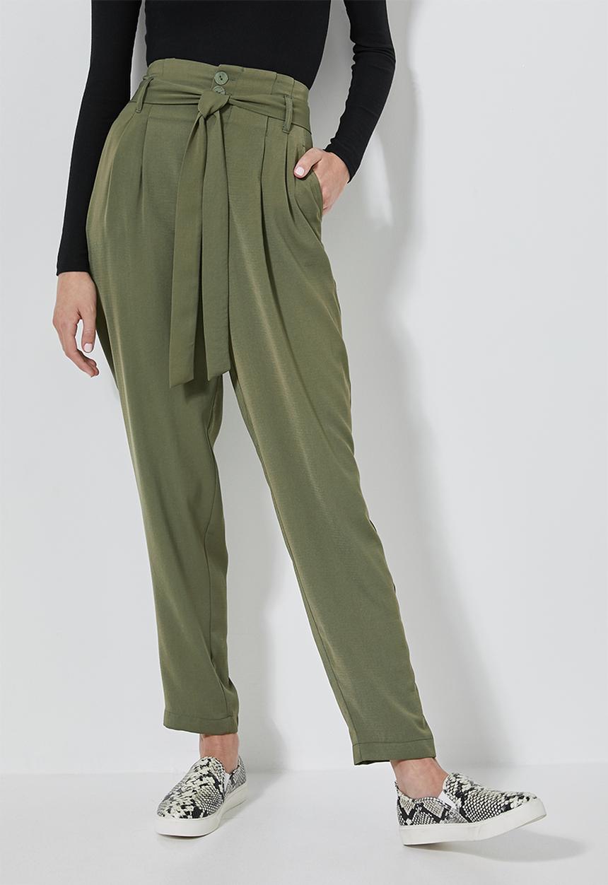 Superbalist - Paperbag trousers -  khaki