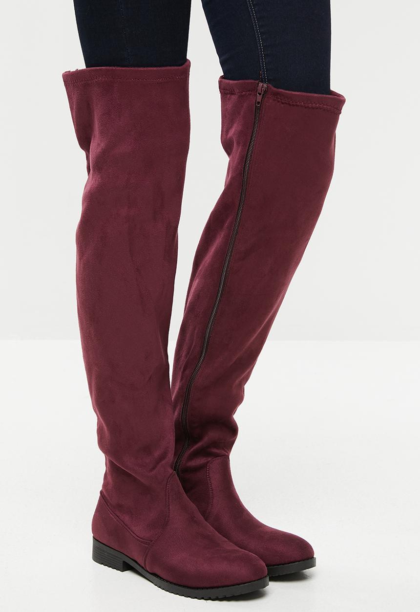 Madison® - Mia over the knee boot - burgundy