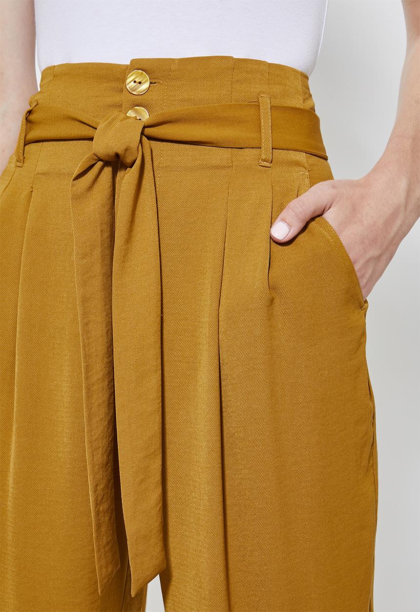 Superbalist - Paperbag trousers - mustard