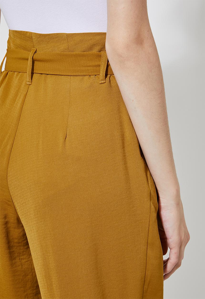 Superbalist - Paperbag trousers - mustard