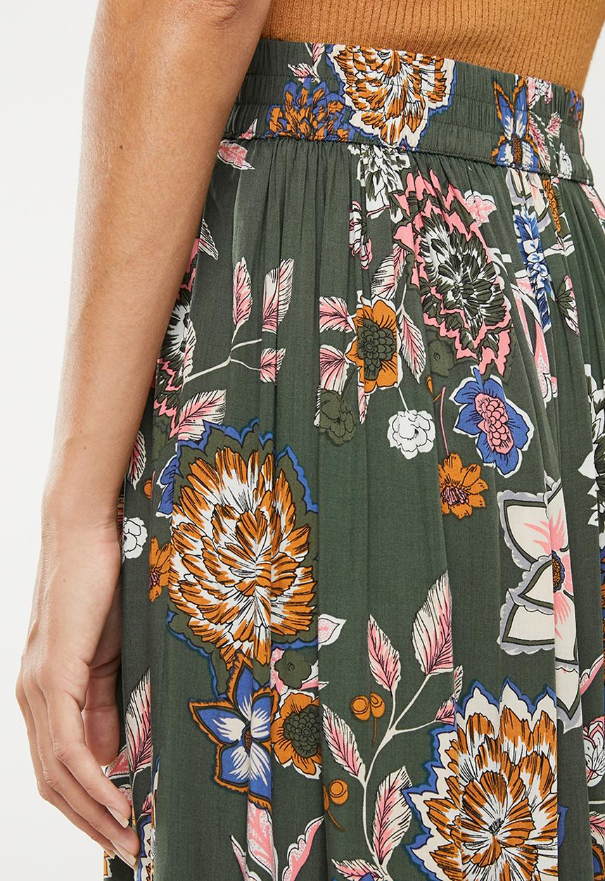 Jacqueline de Yong - Mandi midi skirt - green