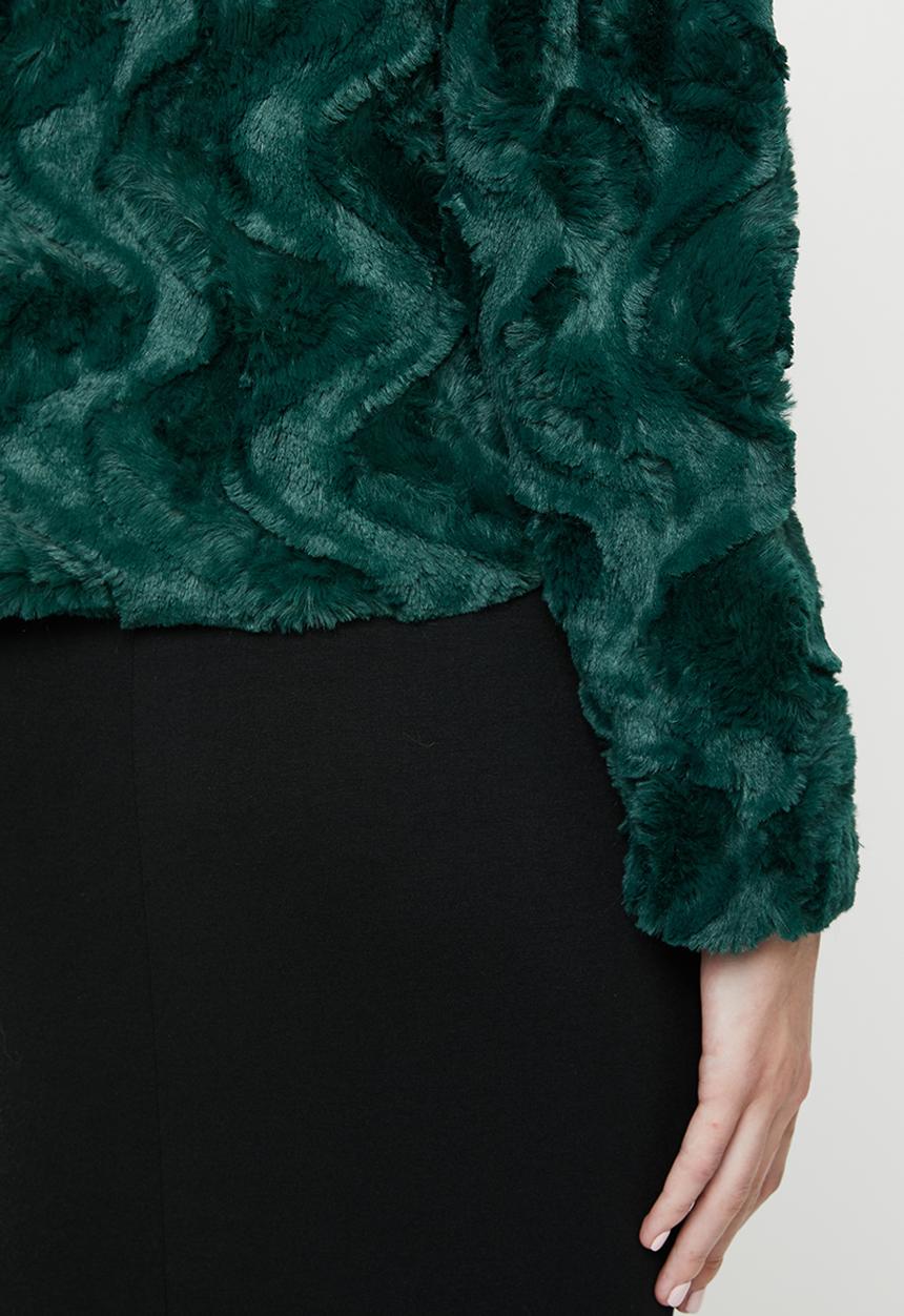 Vero Moda - Curl short faux fur jacket - ponderosa pine