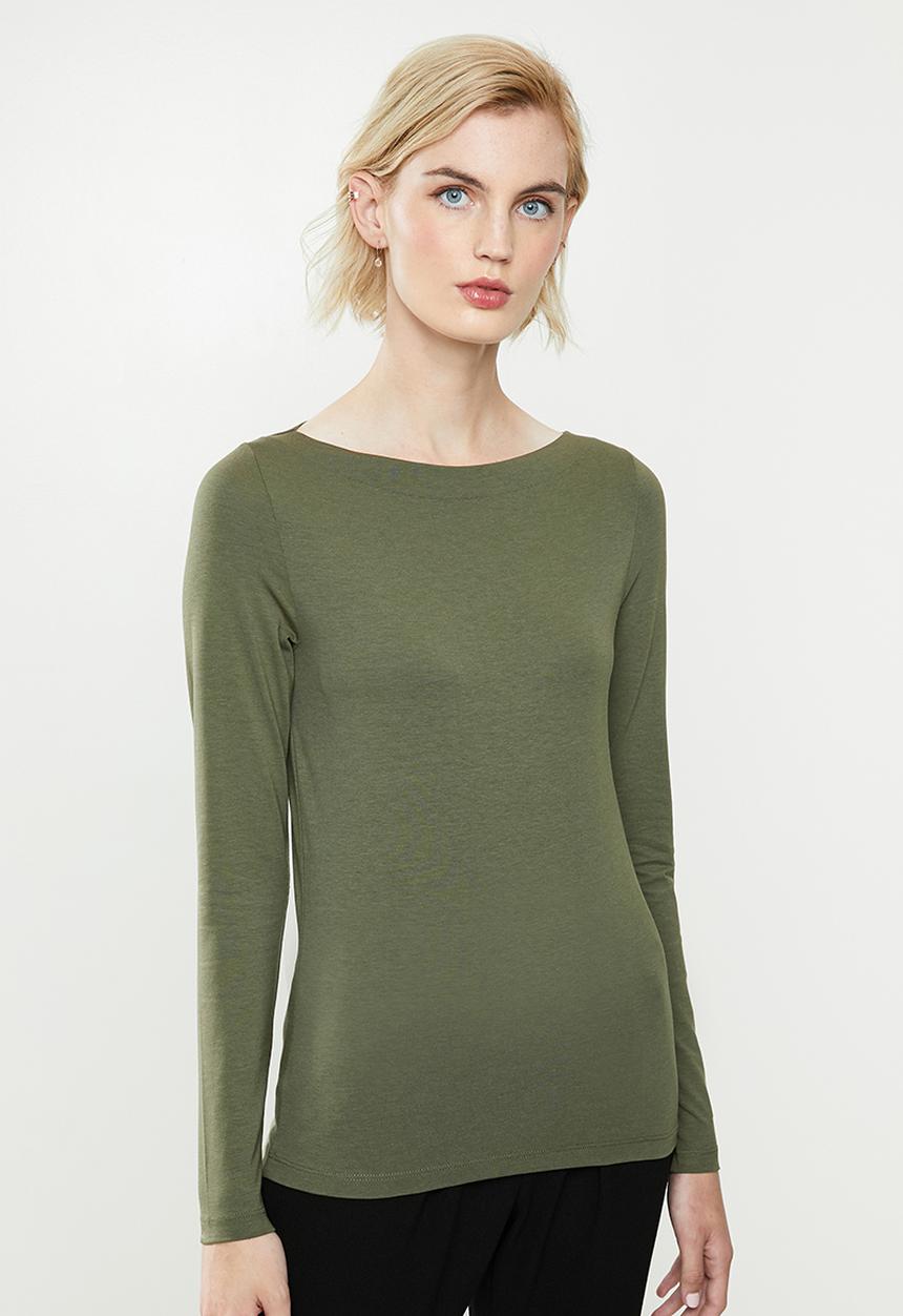 Vero Moda - Panda modal long sleeve top - green