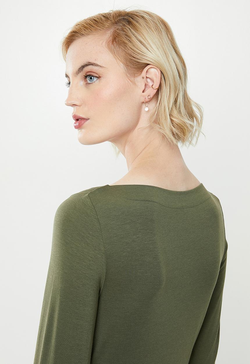 Vero Moda - Panda modal long sleeve top - green