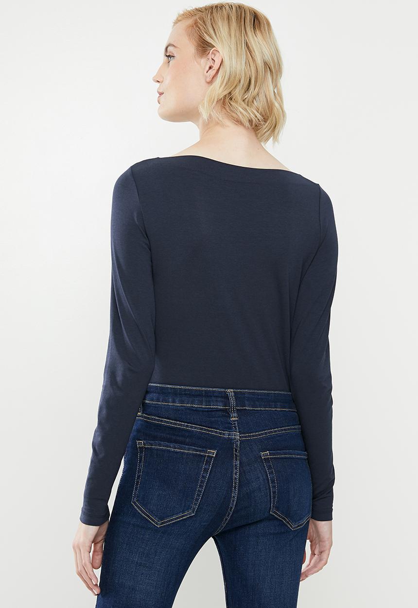 Vero Moda - Panda modal long sleeve top - navy 