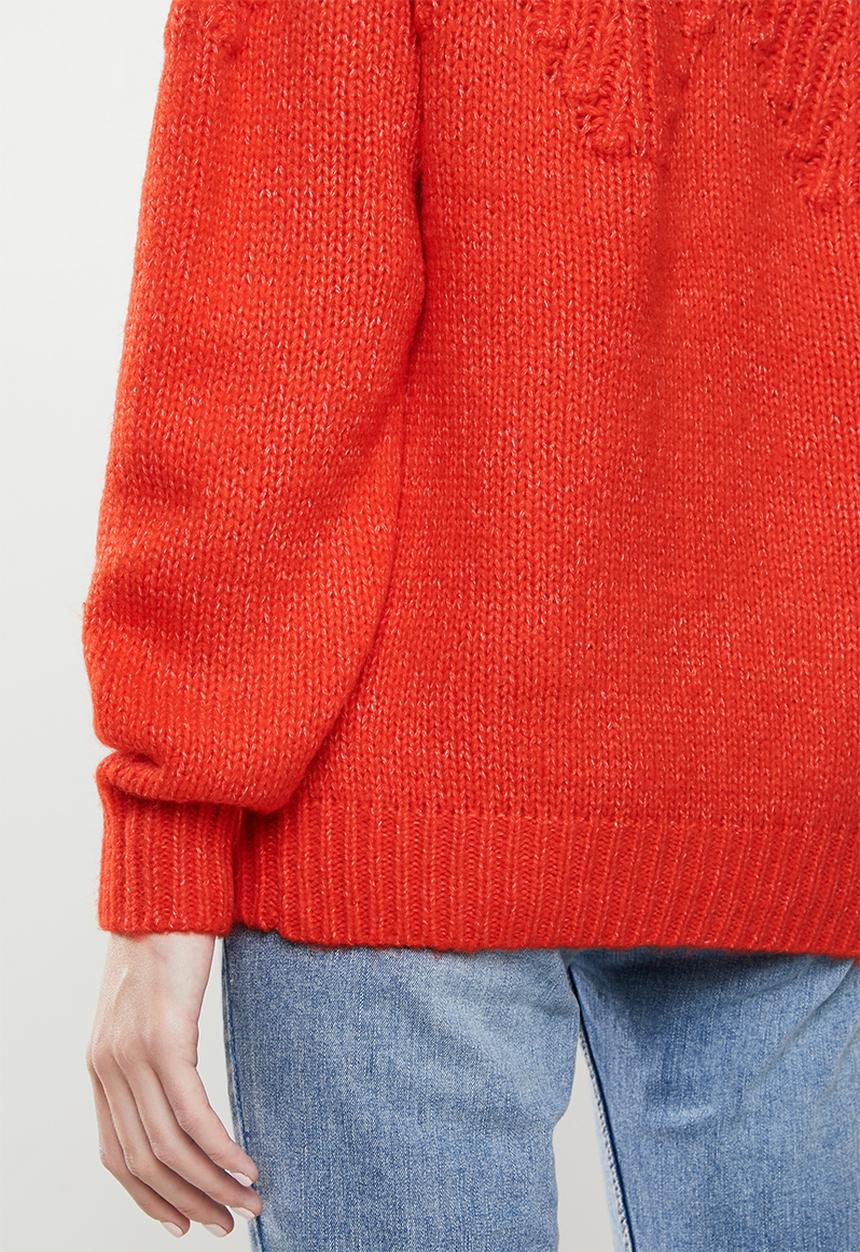 ONLY - Anelia long sleeve  pullover - fiery red