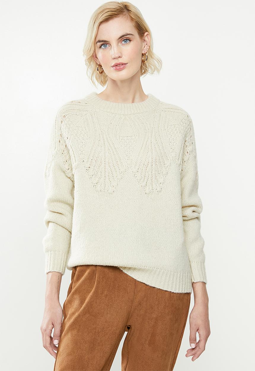 ONLY - Anelia long sleeve  pullover - almond milk