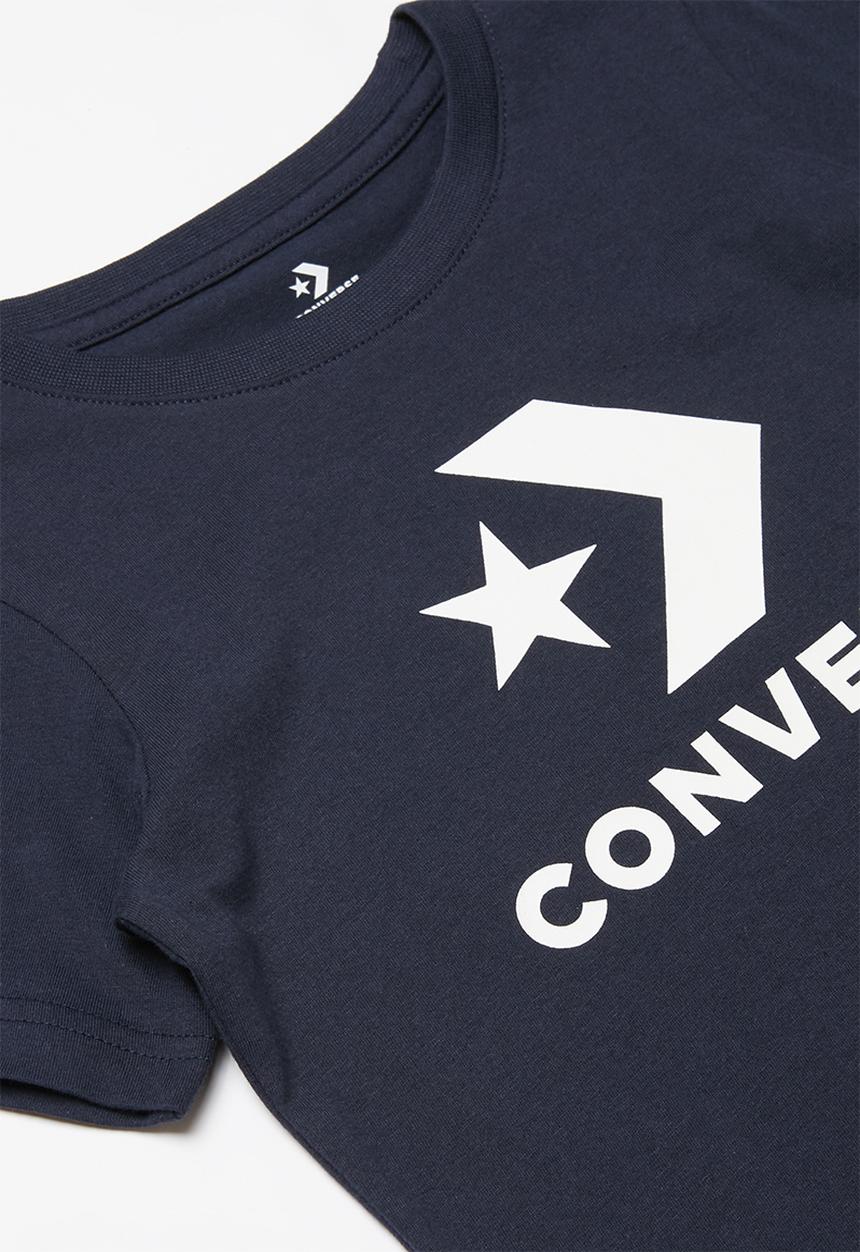 Converse - Converse boys stack wordmark graphic tee - navy