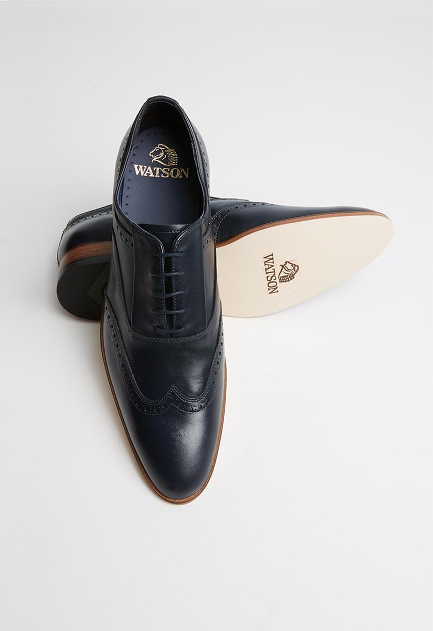 Watson - Leonard leather brogue -  dark navy