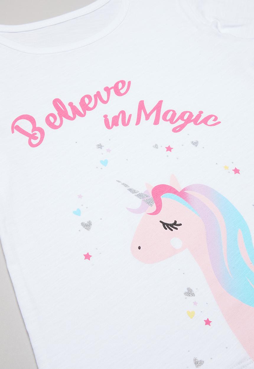 Pop Candy - Believe in magic pj set - white & grey 