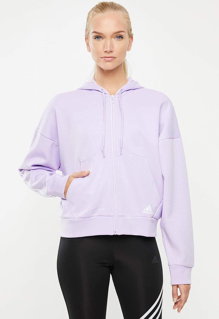 adidas Performance - Must have 3 stripe hoodie - purple 