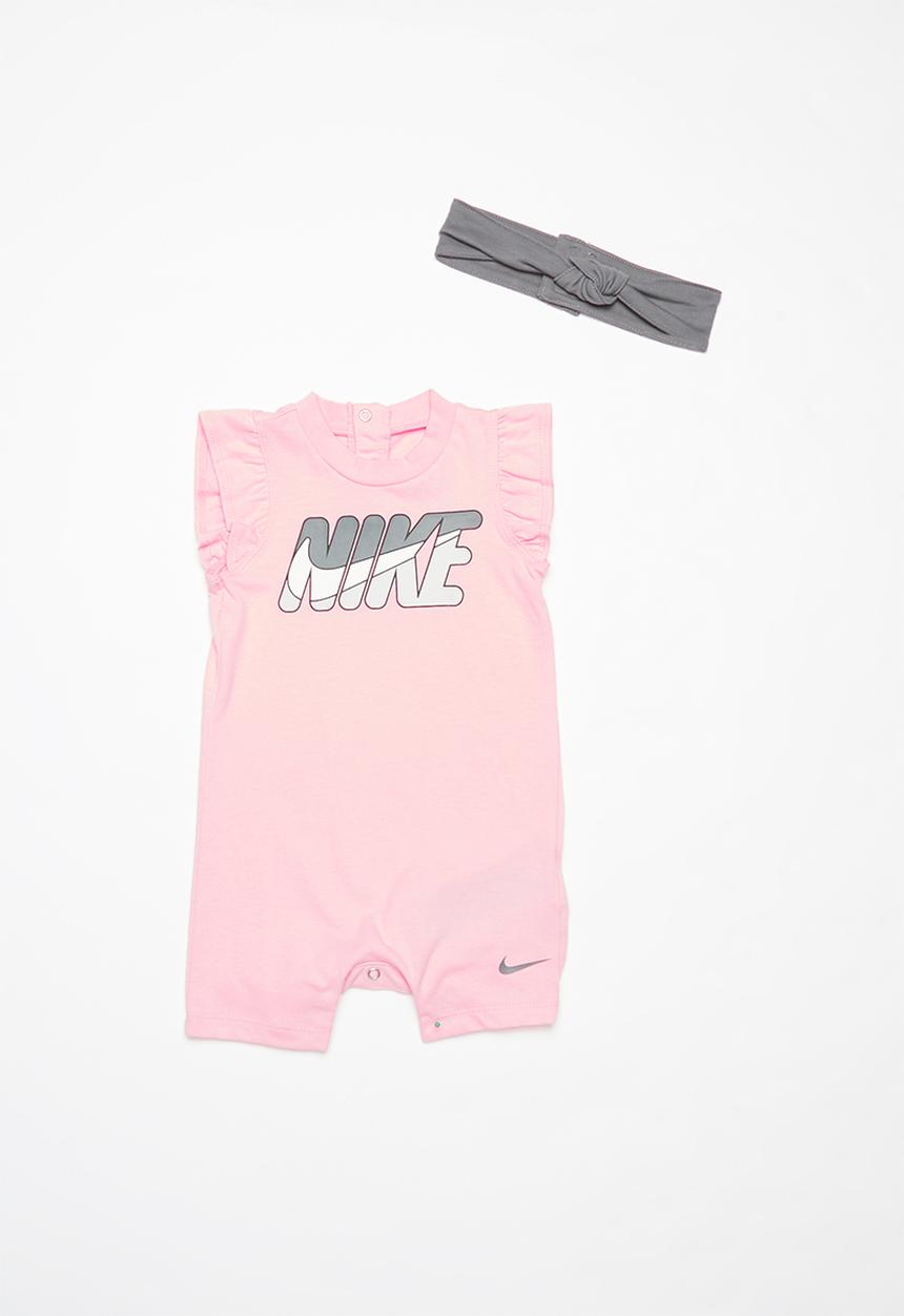 Nike - Nkg Nike romper w headband - pink & grey 