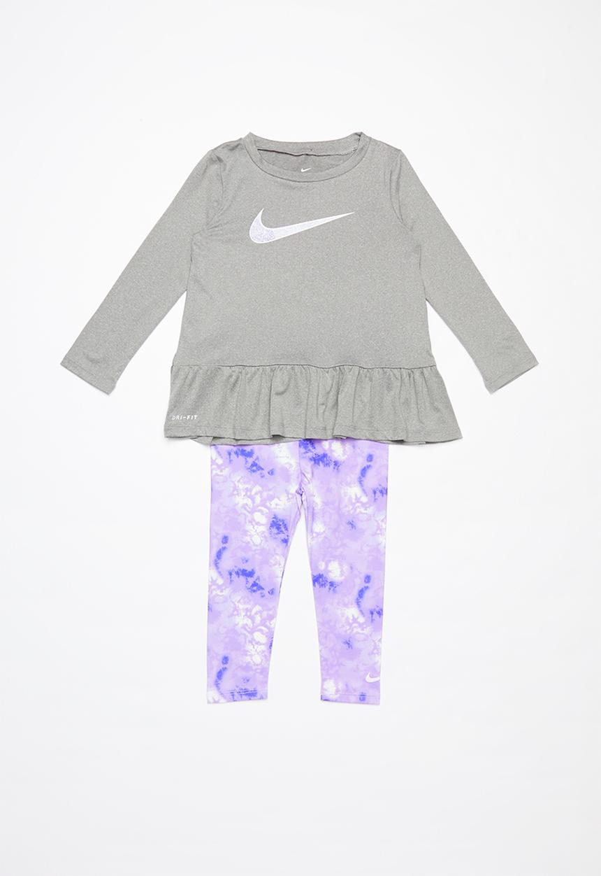 Nike - Nkg peplum tunic legging set - purple agate