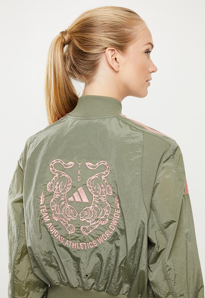adidas Performance - Vrct woven jacket - green & pink