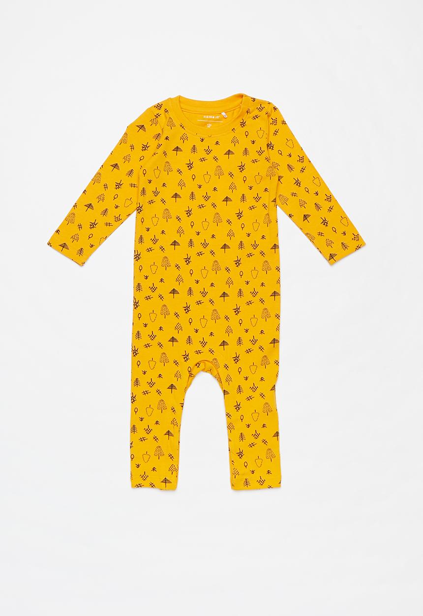 Name It - Navid long sleeve bodysuit box - orange & black 