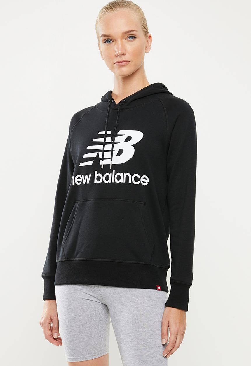 New Balance  - Essentials stack logo hoodie - black