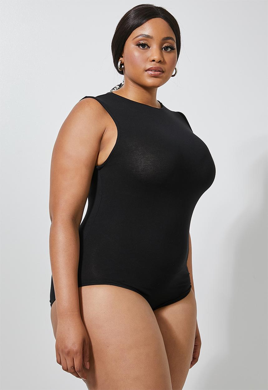 Superbalist - 2 pack high neck bodysuit - black & grey