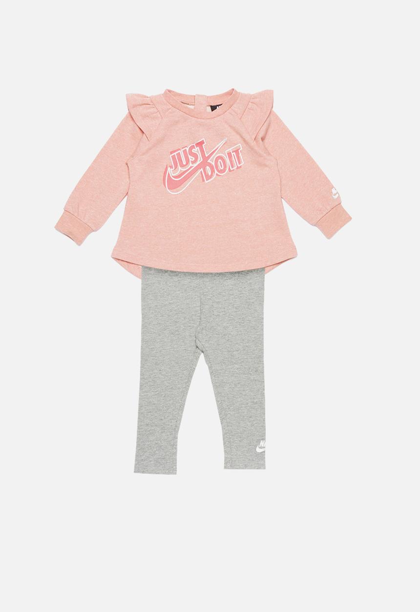 Nike - Nkg sparkle ft tunic legging - pink & grey 