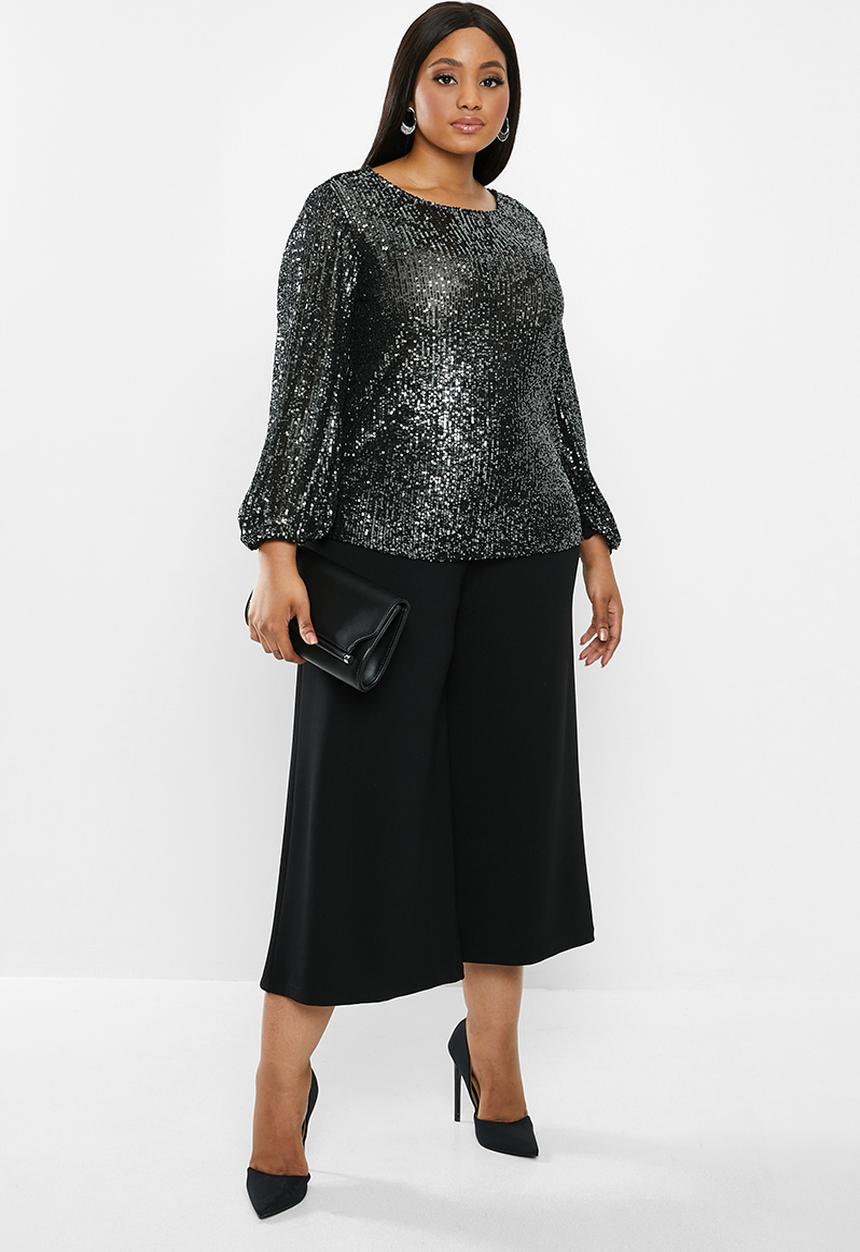 MILLA - Sequin blouse - black